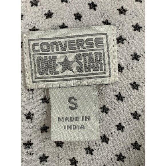 Converse Target S V-Neck Off-White Star Print Tiered Tunic Top RW10336 EUC - Picture 2 of 9